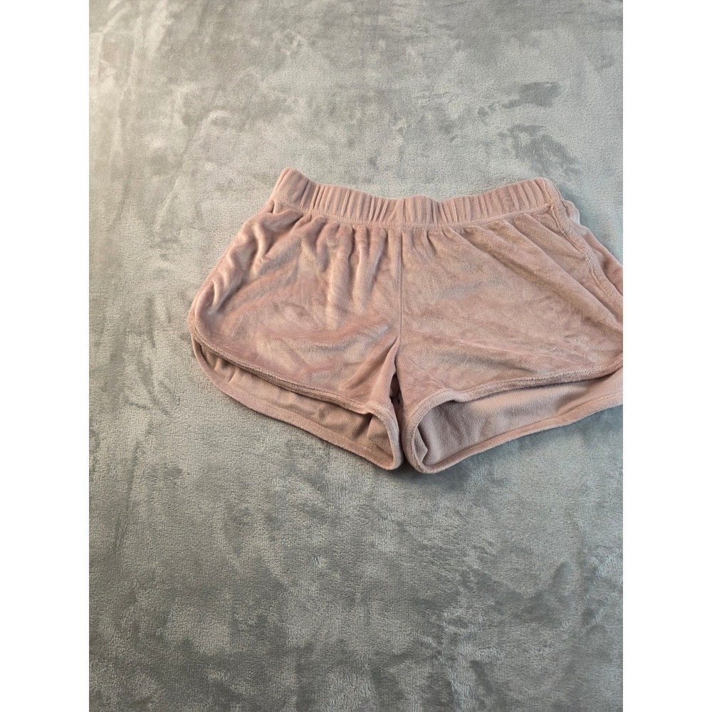 Juicy Couture Sleepwear Shorts Womens Small Pink Velour Rhinestone Logo Pajama